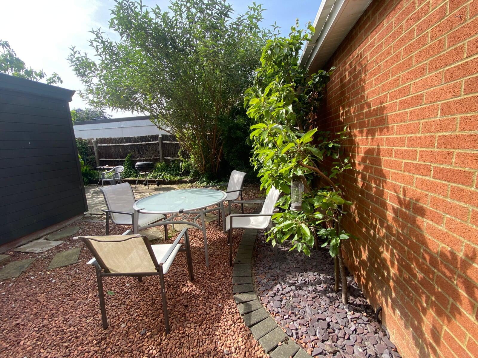 Garden towards fence